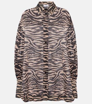 Camisa oversized con mangas abullonadas | The Attico