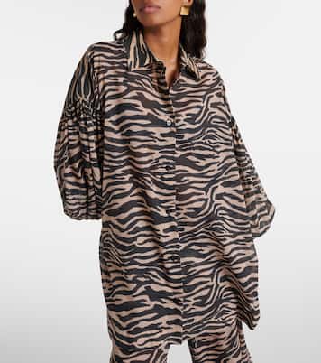 Camisa oversized con mangas abullonadas | The Attico