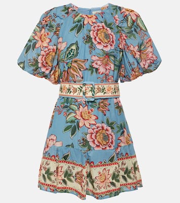 Floral cotton-blend minidress | Farm Rio