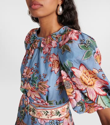 Floral cotton-blend minidress | Farm Rio