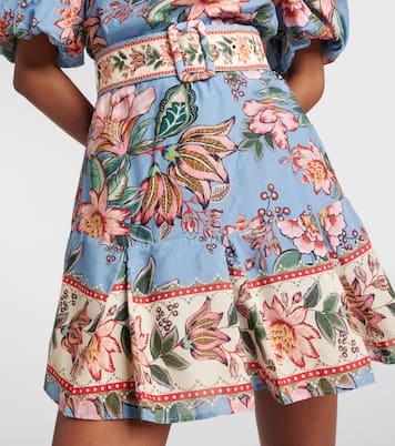 Floral cotton-blend minidress | Farm Rio