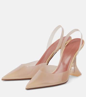 Pumps slingback Holli Glass 95 in PVC | Amina Muaddi