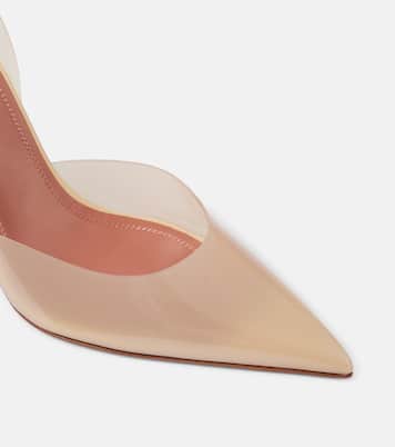 Pumps slingback Holli Glass 95 in PVC | Amina Muaddi
