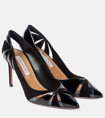 Pumps Puzzle 85 in vernice, suede e PVC | Aquazzura