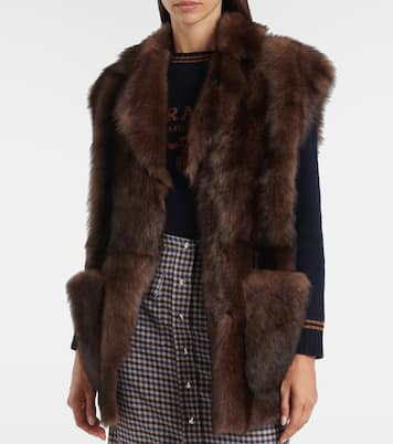 Shearling vest | Prada