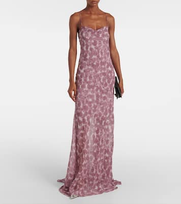 Printed silk chiffon slip dress | Dries Van Noten