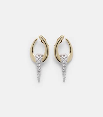 Orecchini Golden Strada in oro 18kt con diamanti | Yeprem