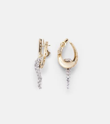 Orecchini Golden Strada in oro 18kt con diamanti | Yeprem