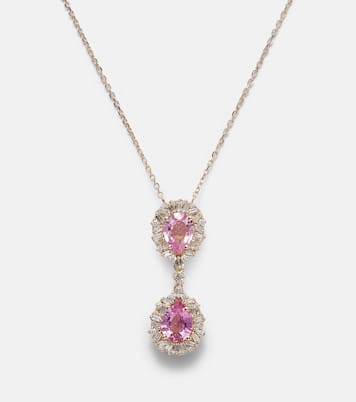 Collana in oro 18kt con diamanti e zaffiro | Suzanne Kalan
