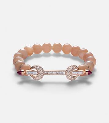 Bracciale Chakra in oro 18kt con pietre preziose e diamanti | Ananya