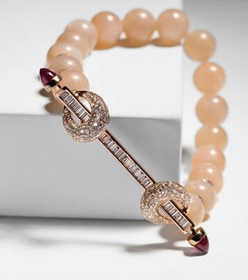 Bracciale Chakra in oro 18kt con pietre preziose e diamanti | Ananya