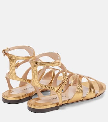 Sandalen Paradis aus Metallic-Leder | Tom Ford