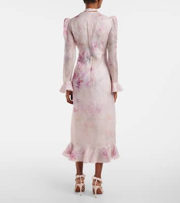 Abito midi Crush in lino e seta | Zimmermann