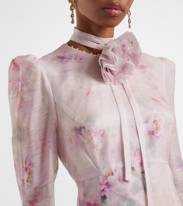 Abito midi Crush in lino e seta | Zimmermann