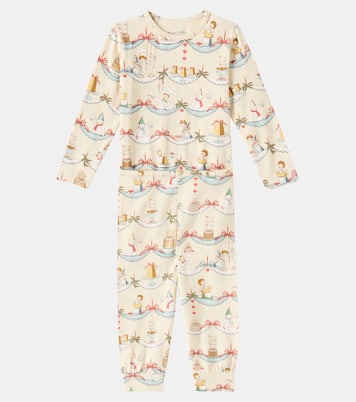 Baby cotton-blend bodysuit and sweatpants set | Konges Sløjd