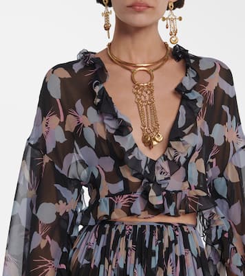 Top en soie à fleurs | Chloé