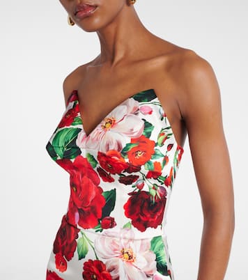 Robe midi à fleurs | Dolce&Gabbana