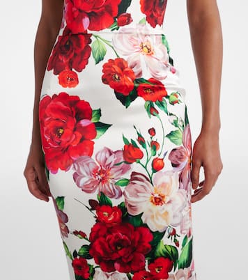 Robe midi à fleurs | Dolce&Gabbana
