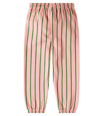 Pantalones deportivos de algodón a rayas | Mini Rodini