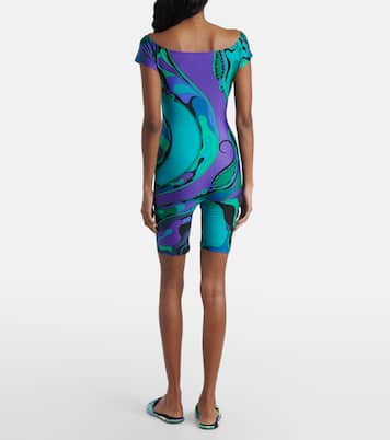 Jumpsuit corta Orchidee con stampa | Pucci