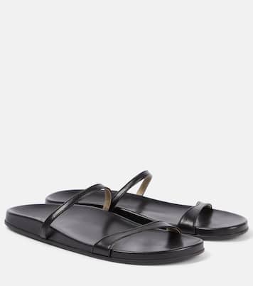 Hugh leather slides | The Row