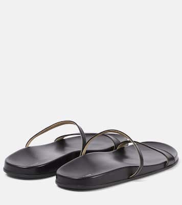 Hugh leather slides | The Row