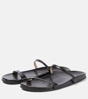 Hugh leather slides | The Row