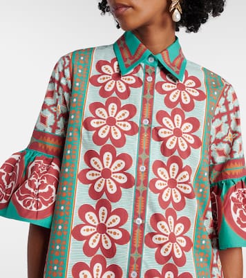 Choux printed cotton poplin shirt dress | La DoubleJ
