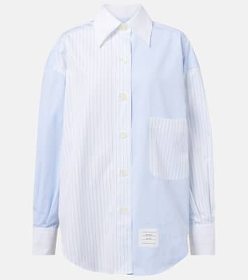 Camicia in popeline di cotone gessato | Thom Browne