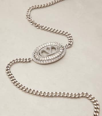 VLogo crystal-embellished chain belt | Valentino