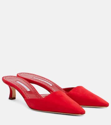 Moiramu suede mules | Manolo Blahnik