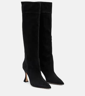 Miralone 90 suede knee-high boots | Manolo Blahnik