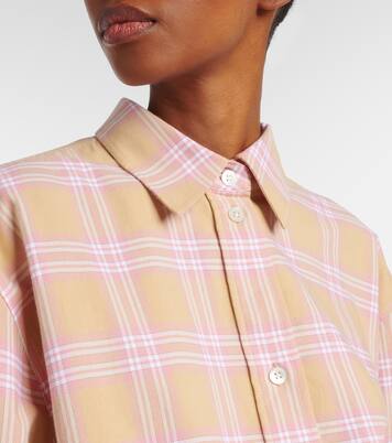 Checked cotton flannel overshirt | Róhe