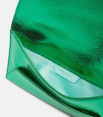 Clutch Envelope Small aus Metallic-Leder | Aquazzura