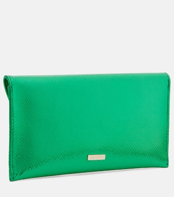 Clutch Envelope Small aus Metallic-Leder | Aquazzura