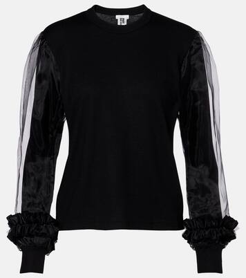 Pull en laine et tulle | Noir Kei Ninomiya