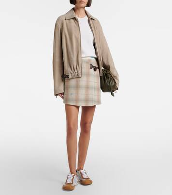 Wool, cashmere, and silk miniskirt | Loewe