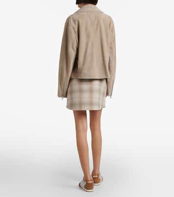 Wool, cashmere, and silk miniskirt | Loewe
