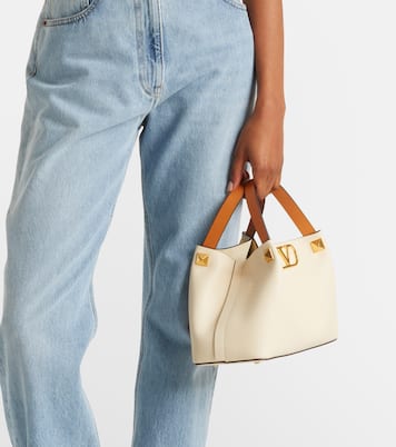 VLogo Small leather tote bag | Valentino Garavani