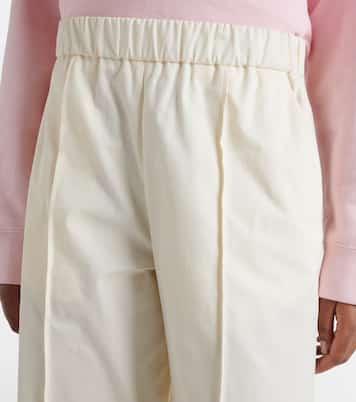 Pleated cotton wide-leg pants | Jil Sander