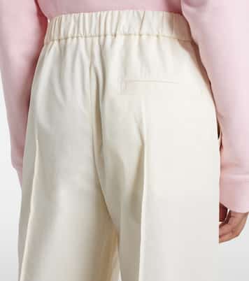 Pleated cotton wide-leg pants | Jil Sander