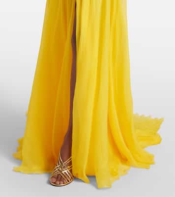 Cutout silk chiffon gown | Roberto Cavalli