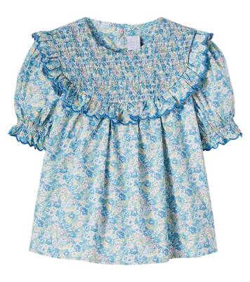 Leontyne floral ruffled cotton top | Pepa London