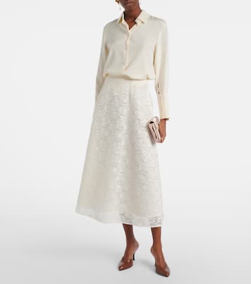 Avena embroidered midi skirt | Max Mara