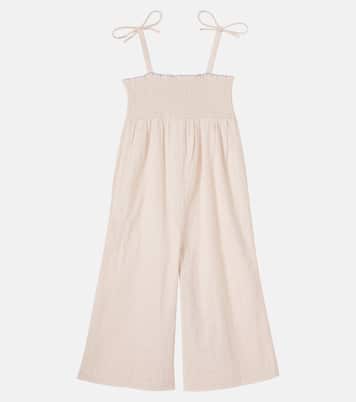 Morli checked shirred cotton jumpsuit | Louise Misha