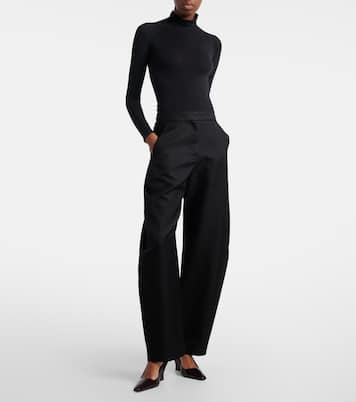 Patent leather wedge slingback pumps | Alaïa