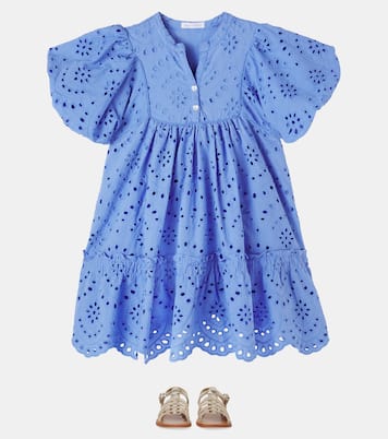 Cruz broderie anglaise cotton dress | Poupette St Barth Kids