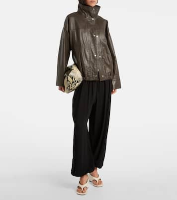 Yaga 85 leather wedge sandals | JUDE