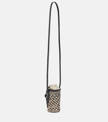 Borsa a tracolla Cylinder in rafia e pelle | Loewe