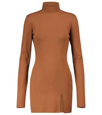 Side-slit knit minidress | Zeynep Arçay
